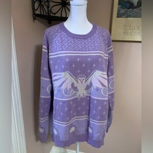 Labyrinth Jim Henson Company Purple Owl Women's Sweater kitschy cool